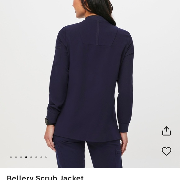 Women's Figs Navy Scrub Jacket - Picture 3 of 5